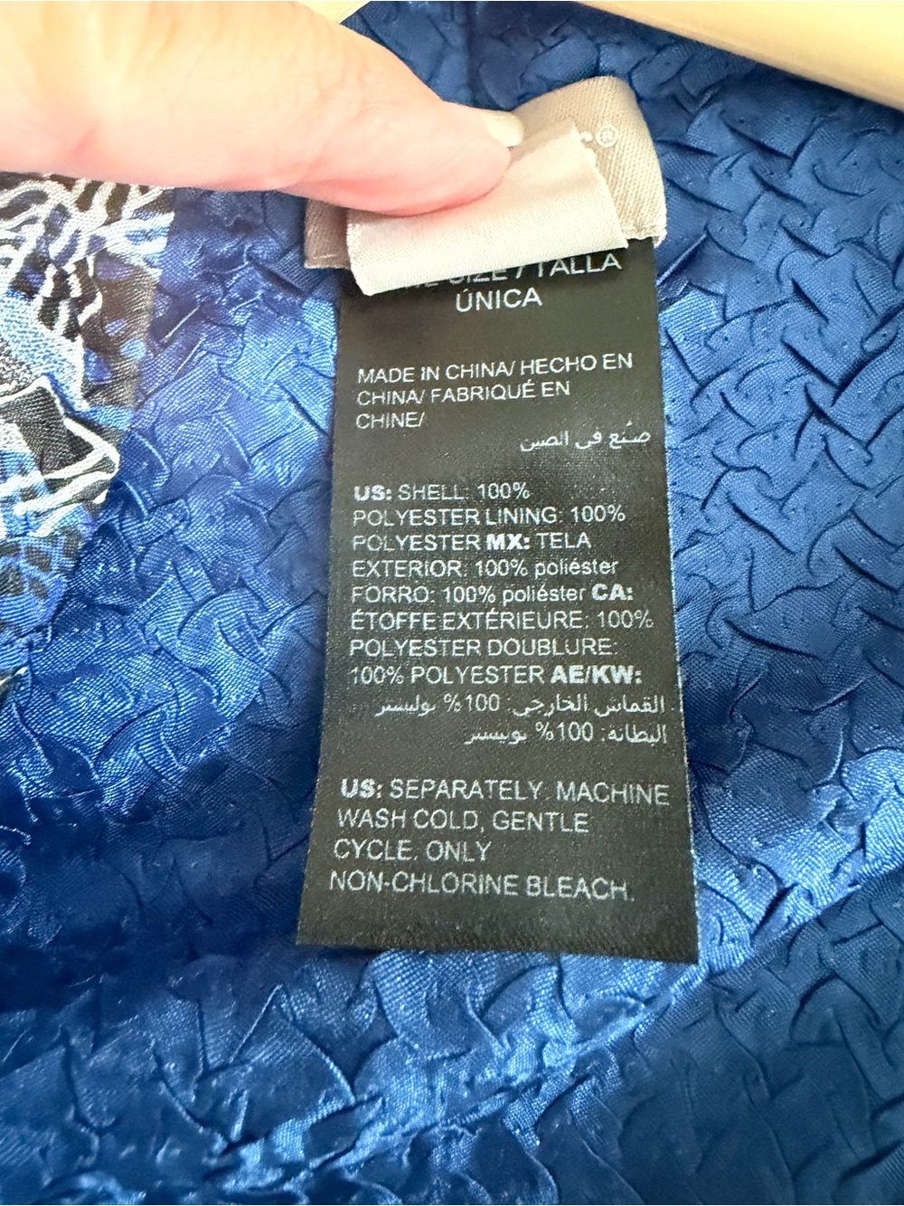CHICO’S Blue Floral Open-Front Jacket - Picture 4 of 9